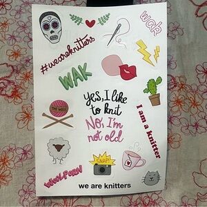 Free with purchase - Knitting Stickers